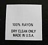 100% Rayon Dry Clean